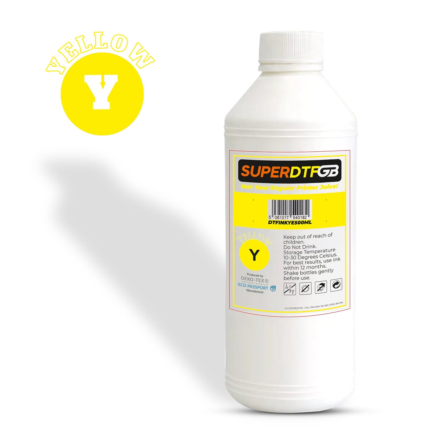 DTF Ink Yellow 500ml – SuperDTF GB | Vibrant Direct to Film Printing Ink