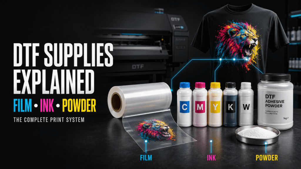 DTF Supplies Explained Film, Ink & Powder Guide (UK)