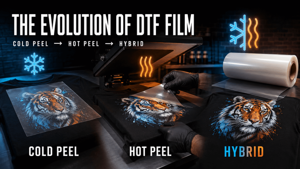 The Evolution of DTF Film in the UK — From Cold Peel to Hybrid